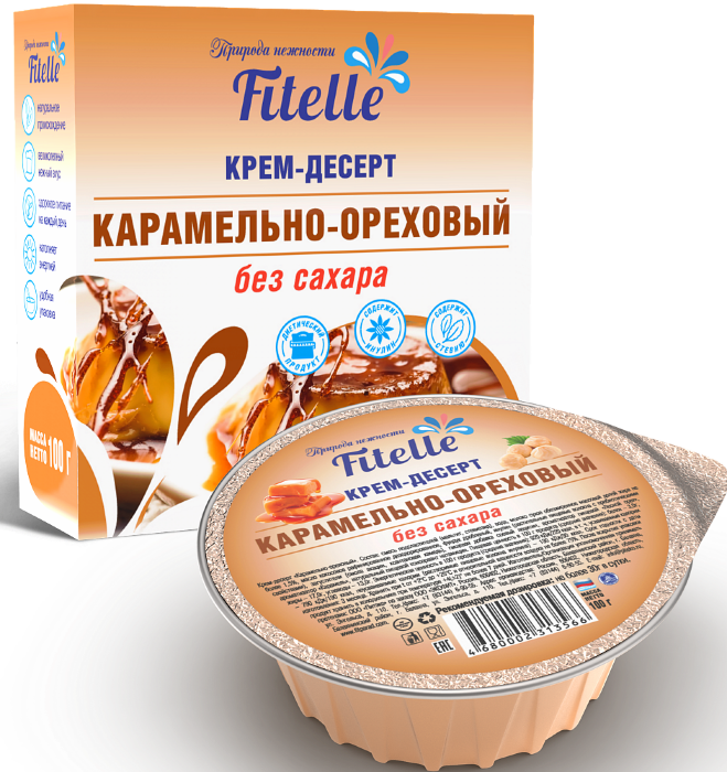 Крем-десерт "Карамельно-ореховый", Фитэлль, 100 г
